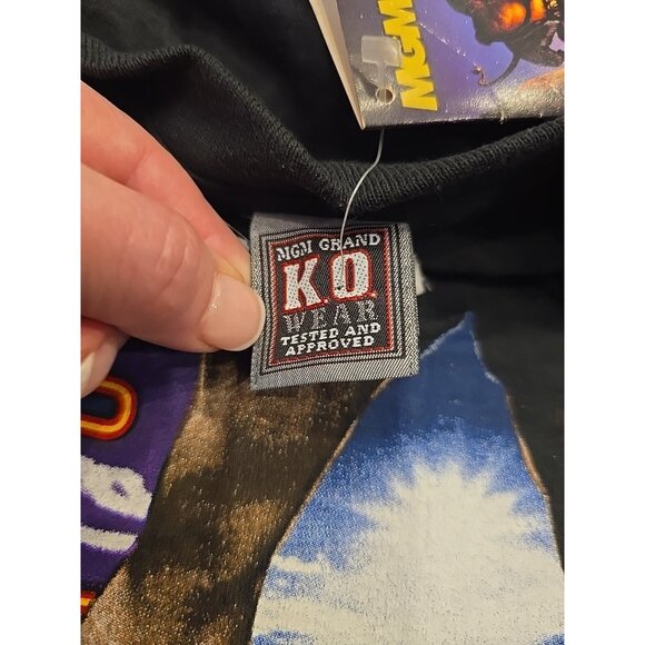 Deadstock 90s mike tyson mathis boxing t-shirt 1995 MGM Tags Las Vegas 3XL Rare - Picture 6 of 9